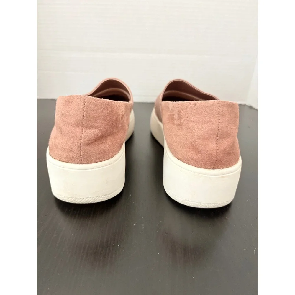 Steve Madden‎ Womens Heidi Platform Sneakers 6.5 Blush Pink Faux Suede Slip On
